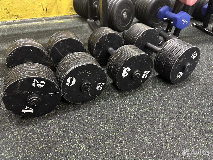 Гантели от 3кг до 43кг не разборные