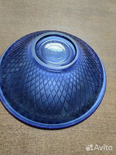 Ваза для фруктов цветной хрусталь