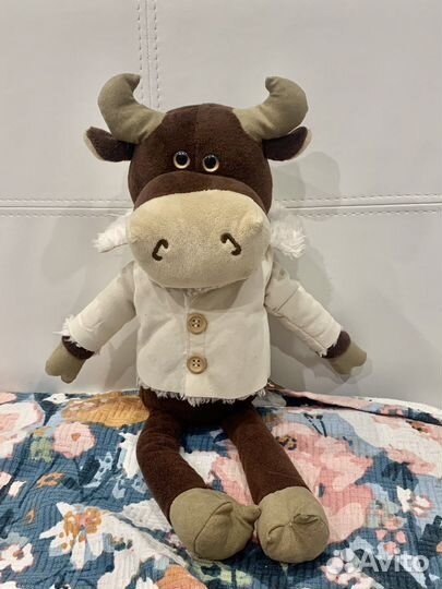 Мягкие игрушки две собаки и бычок