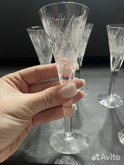 Рюмки богемское стекло