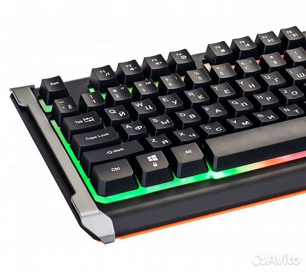 Клавиатура Оклик 710G Black Death, черный/серый