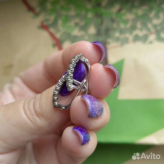 Серьги серебро с фианитами