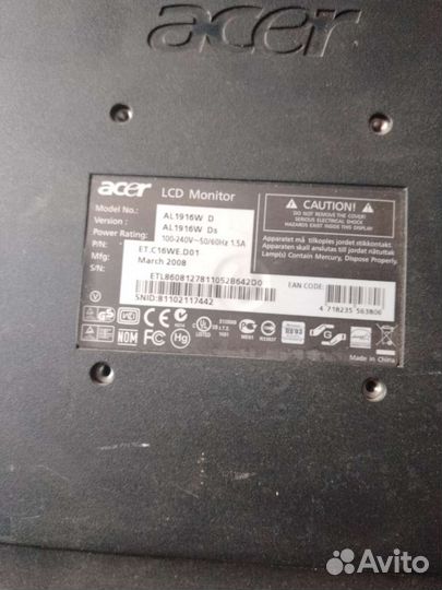 Монитор Acer al1916w