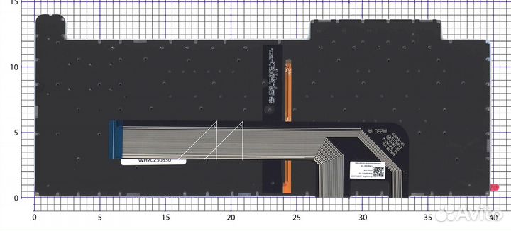 Клавиатура к Asus Tuf Gaming F15 FX506 черная без рамки, с подсветкой