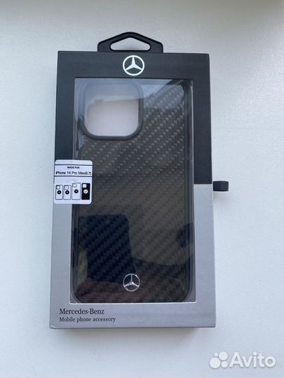 Чехол на iPhone 14 pro max карбон Mercedes-Benz