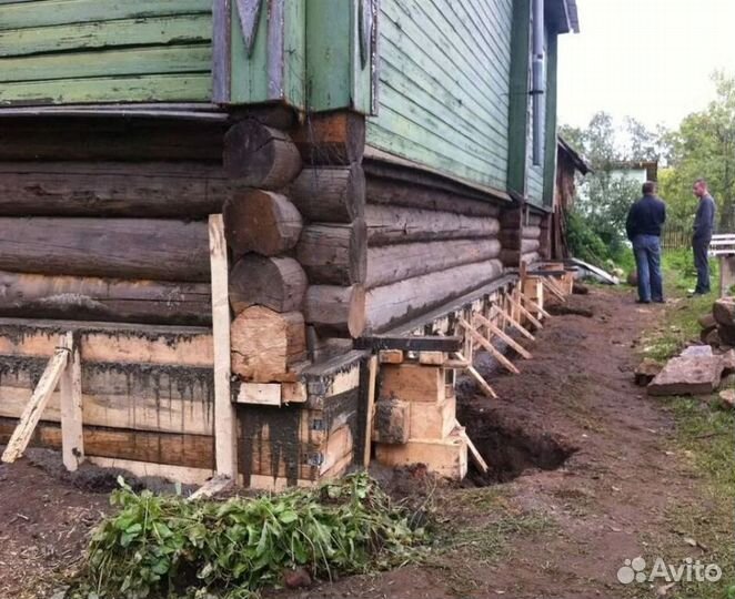 Подъём дома замена венцов ремонт