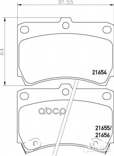 Колодки тормозные дисковые перед (PF-5232)