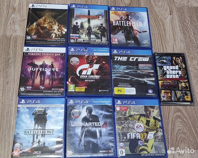 Игры диски PlayStation ps4 ps5 PSP