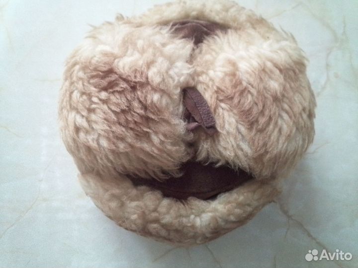 Шапка зимняя мутон+ замша