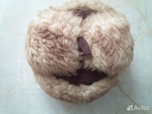 Шапка зимняя мутон+ замша