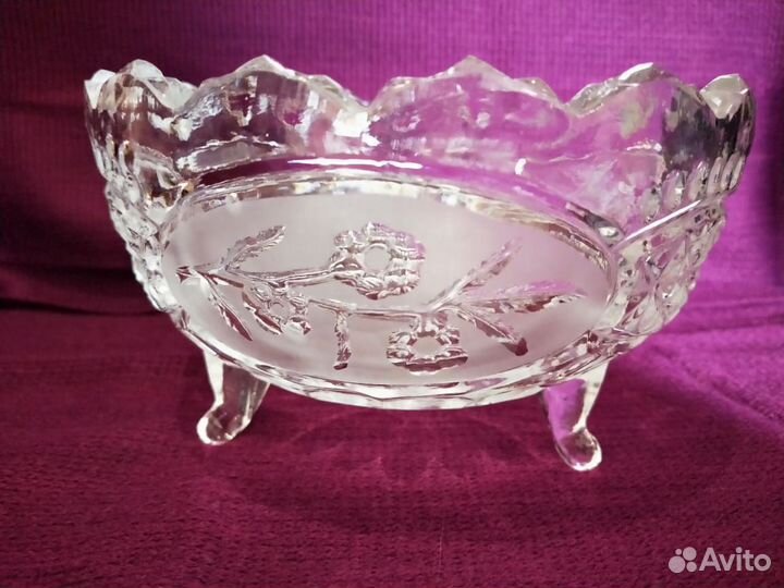 Ваза-конфетница хрусталь СССР