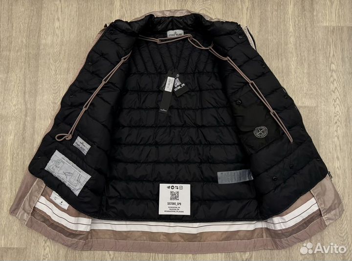 Тренч пуховик Stone Island Microfelt 82/22 L