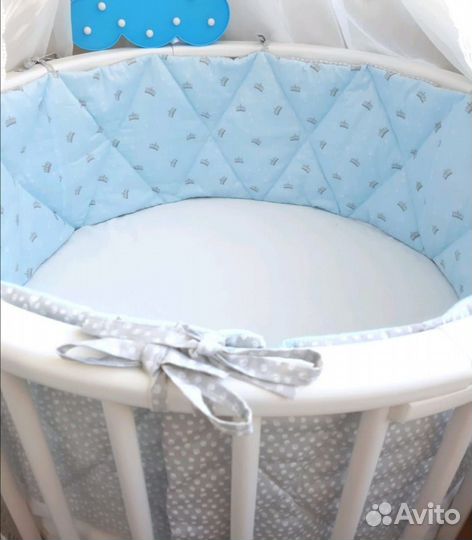 Новый бортик в круглую кровать