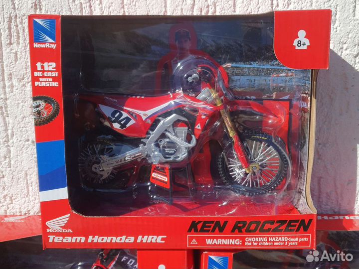 Модель мотоцикла Хонда CRF-450R 1:12 KEN roczen 94