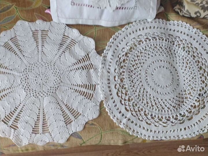 Салфетки, скатерть, кружево винтаж
