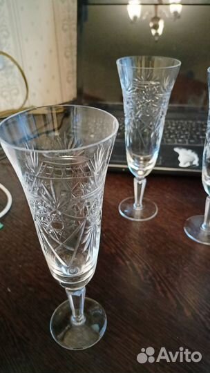 Хрустальные фужеры, рюмки СССР