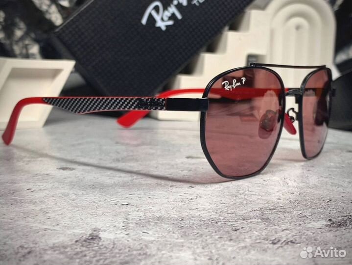 Очки Ray Ban Ferrari красные