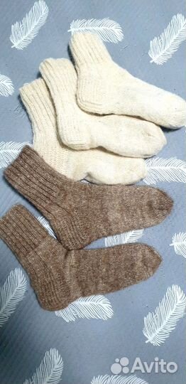 Носки шерстяные вязаные