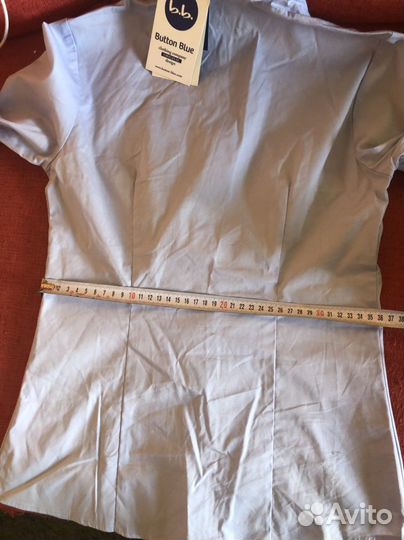 Блузка рубашка школьная Button blue 158 новая