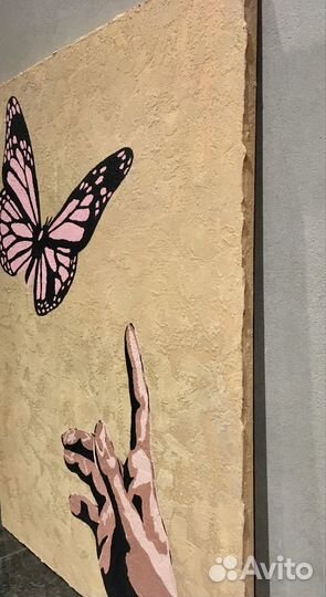 Современная стильная картина минимализм Бабочка