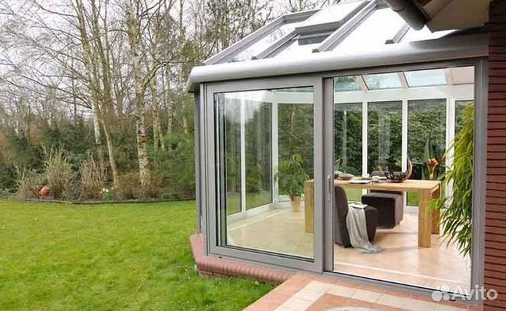 Алюминиевые окна рамы-купе