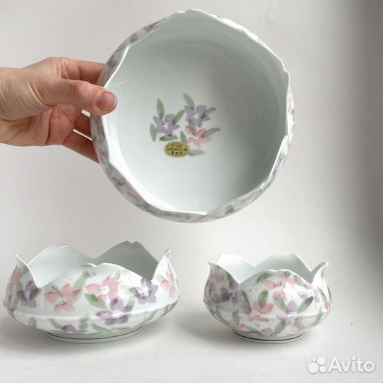 Набор мисок салатниц фарфор Arita винтаж Япония