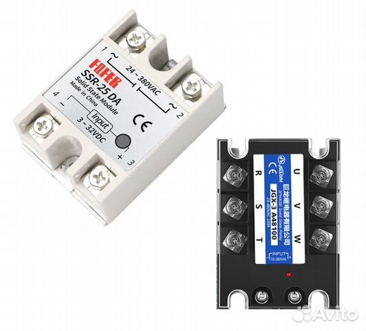 Твердотельное реле SSR,от 25A до 100A. 1Ф и 3Ф