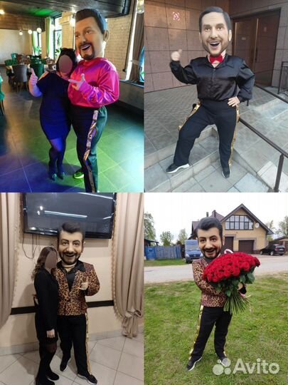 Ростовые куклы,белый мишка,чебурашка,зайка