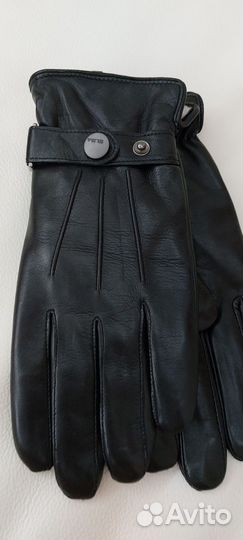 Зимние мужские перчатки с набивной шерстью