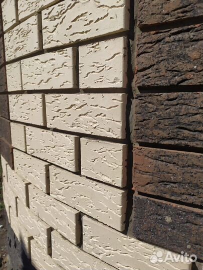 Кирпич облицовочный полуторный сахара рустика