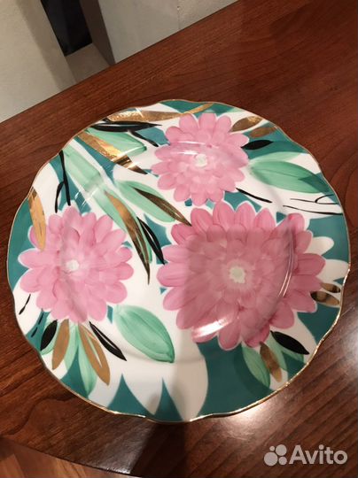 Тарелка настенная Дулево « Георгины «