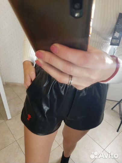 Шорты женские кожаные