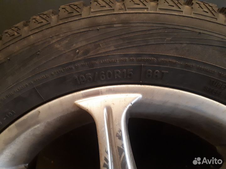 Зимняя резина в сборе r15 lancer 9