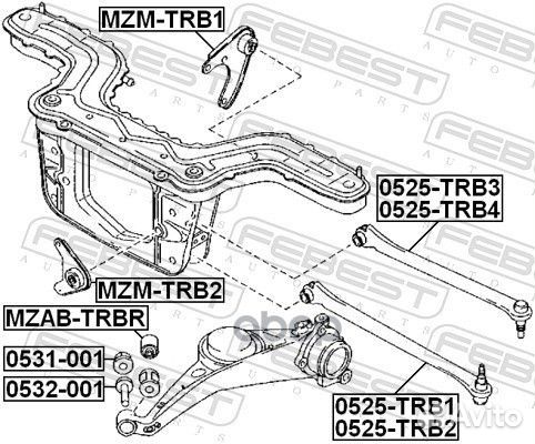 Тяга ford maverick 00-09 зад.подв.верх.лев