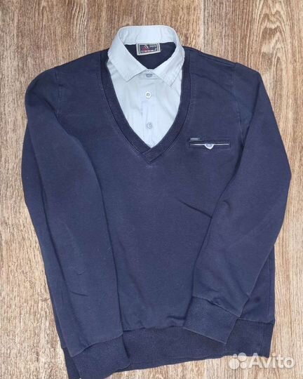 Рубашки школьные на кнопках 140 см