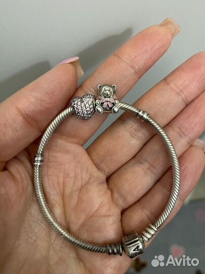 Шармы браслет pandora серебро