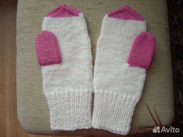 Варежки жен шерстяные
