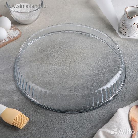 Набор круглой посуды из жаропрочного стекла для за