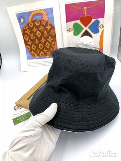 Панама голубая двухсторонняя (1008)