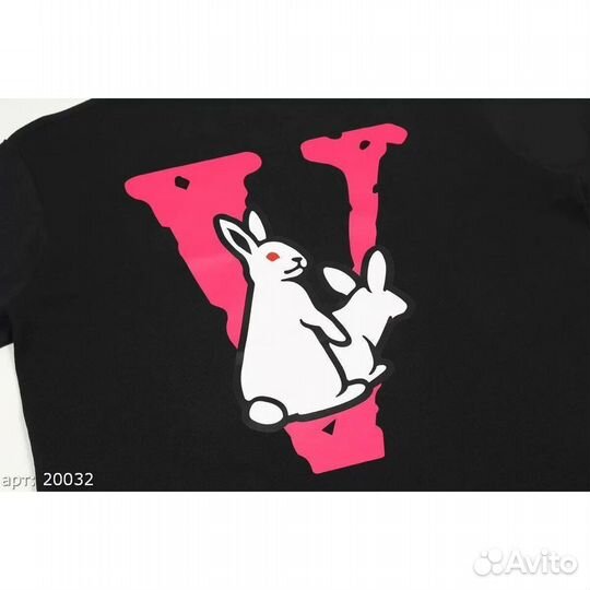 Футболка vlone rabbits чёрная