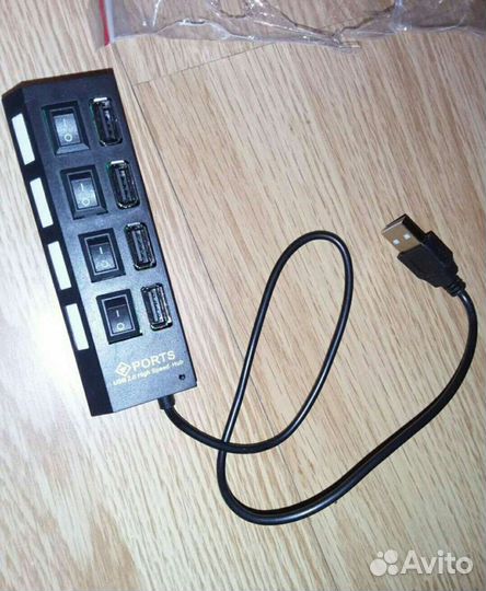 Разветвитель usb 2.0 хаб новый