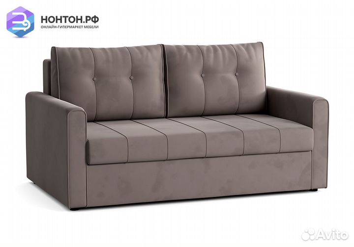 Диван еврокнижка Лео светло-коричневый