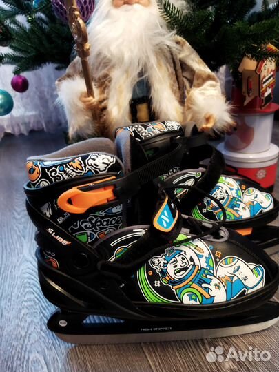 Коньки ледовые раздвижные 36-41 размер