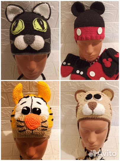 Шапка вязанная для мальчика (внутри разные)