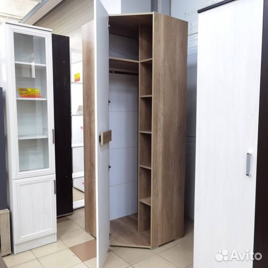 Шкаф угловой белый глянец