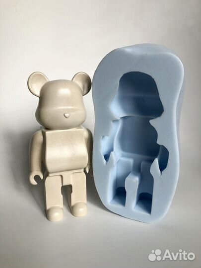 Силиконовая форма для гипса смолы бетона Bearbrick
