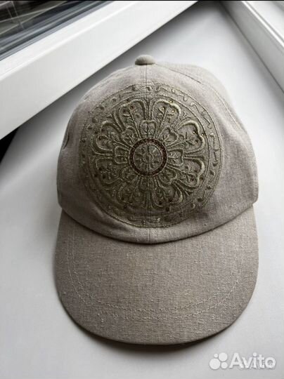 Бейсболка Кепка шляпа лен размер 52-56 см