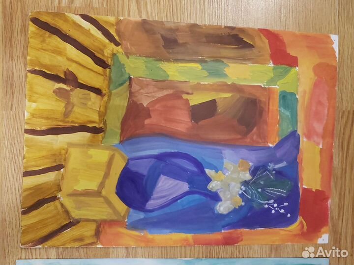 Картина лилии акварелью 30х40