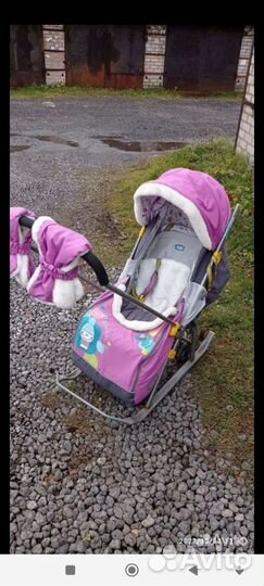 Детские санки коляска