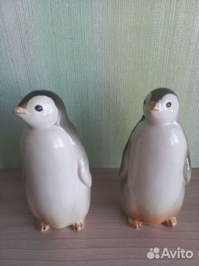 Пингвин статуэтка фарфор лфз с чёрным клеймом